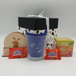 Coffret Thé De Luxe - Coffret Cadeau - Coffret Cocooning - Cadeau Avec Verre à Thé Personnalisé Et Thé Bio, Cadeau Fête Des Mères, Pour Grand-mère, Anniversaire, Collègue D'adieu, Juste Comme ça, Etc.