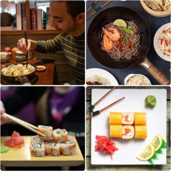 5 Pièces Porte-baguettes Pratique - Vaisselle à Sushi - Baguettes - Baguettes Réutilisables - Durable - Chopstick Trainers - Noir Chopsticks Helper -Fournitures De Cuisine Boutique 1200x1199 1