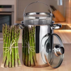 Poêle à Asperges Haushalt En Acier Inoxydable Avec Couvercle En Verre - 21 Cm - 4 Litres -Fournitures De Cuisine Boutique 1200x1200 1031