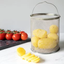 Poêle à Asperges En Acier Inoxydable Navaris Avec Couvercle - Cuiseur à Asperges En Acier Inoxydable Avec Panier Et Couvercle Amovibles - Sans BPA - Capacité 3,9 Litres - Passe Au Lave-vaisselle -Fournitures De Cuisine Boutique 1200x1200 1085