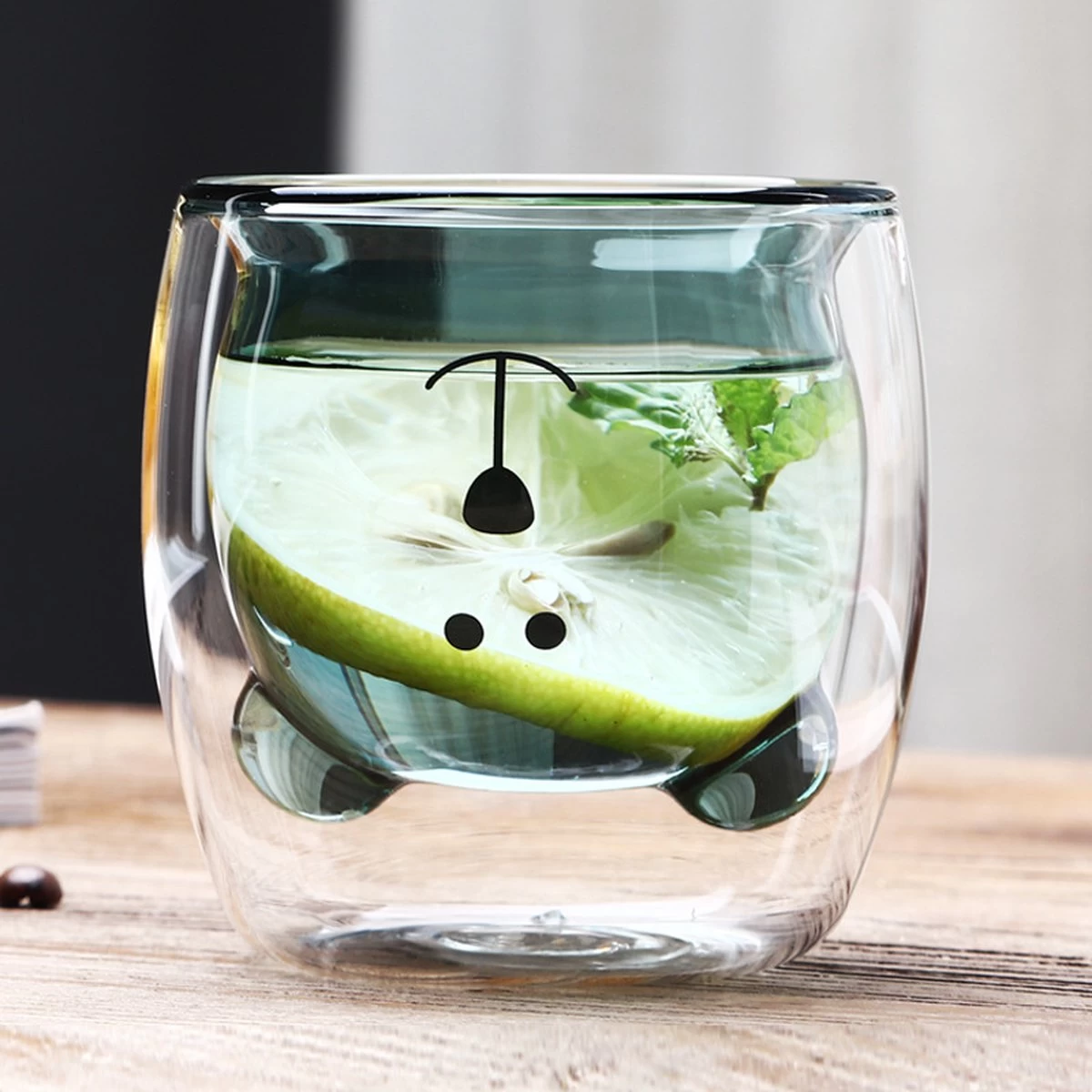 Loha- Party Set De Verres à Double Paroi Verres Ours à Double Isolation - Motif Animaux -Ensemble De Tasses-sans Vitrail D'oreille- Verres à Café- Verres à Thé -250ML-6 Pièces - Verres à Cappuccino -Verres à Latte Macchiato-Ensemble Cadeau 3 Loha- Party Set De Verres à Double Paroi Verres Ours à Double Isolation - Motif Animaux -Ensemble De Tasses-sans Vitrail D'oreille- Verres à Café- Verres à Thé -250ML-6 Pièces - Verres à Cappuccino -Verres à Latte Macchiato-Ensemble Cadeau – Image 3