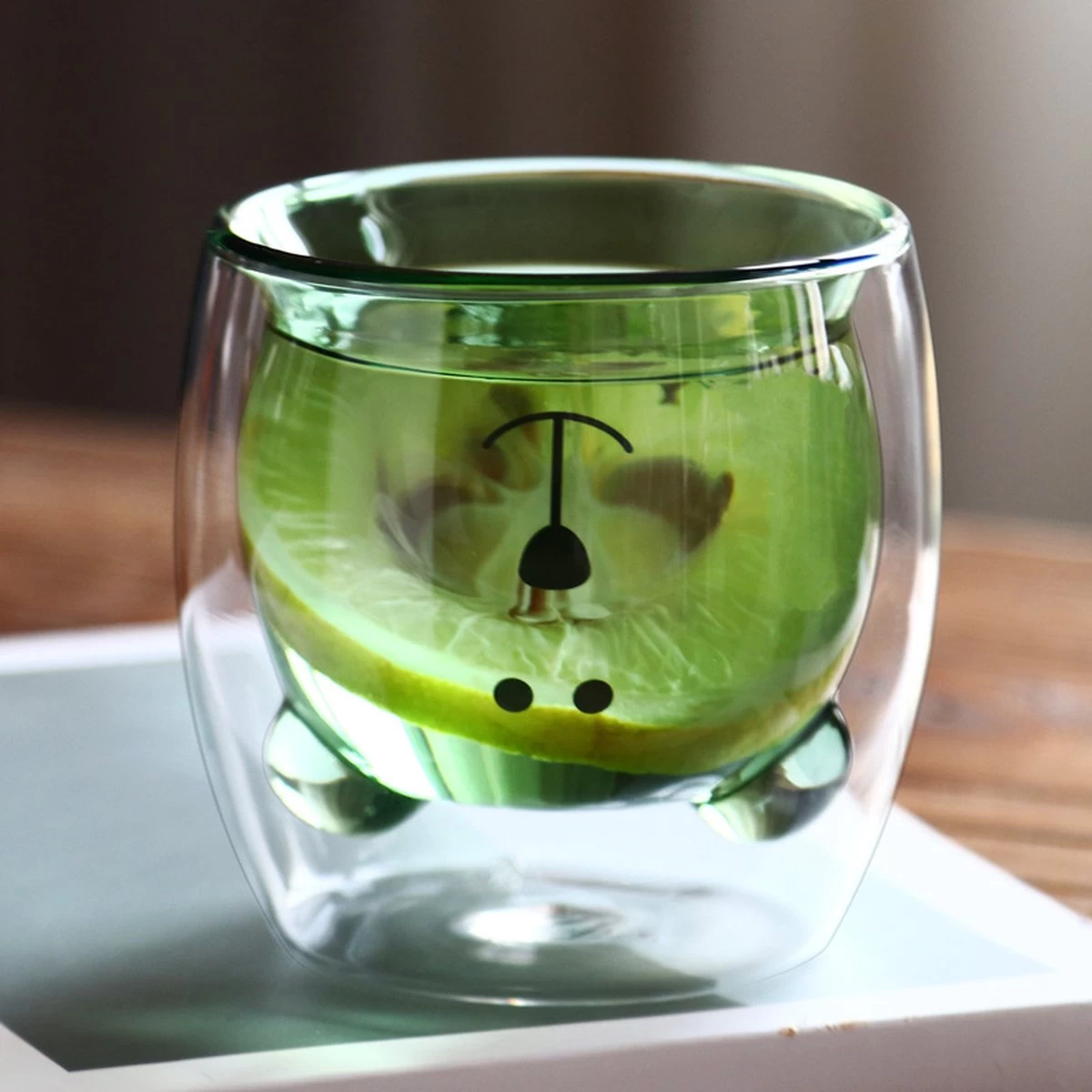 Loha- Party Set De Verres à Double Paroi Verres Ours à Double Isolation - Motif Animaux -Ensemble De Tasses-sans Vitrail D'oreille- Verres à Café- Verres à Thé -250ML-6 Pièces - Verres à Cappuccino -Verres à Latte Macchiato-Ensemble Cadeau 4 Loha- Party Set De Verres à Double Paroi Verres Ours à Double Isolation - Motif Animaux -Ensemble De Tasses-sans Vitrail D'oreille- Verres à Café- Verres à Thé -250ML-6 Pièces - Verres à Cappuccino -Verres à Latte Macchiato-Ensemble Cadeau – Image 4