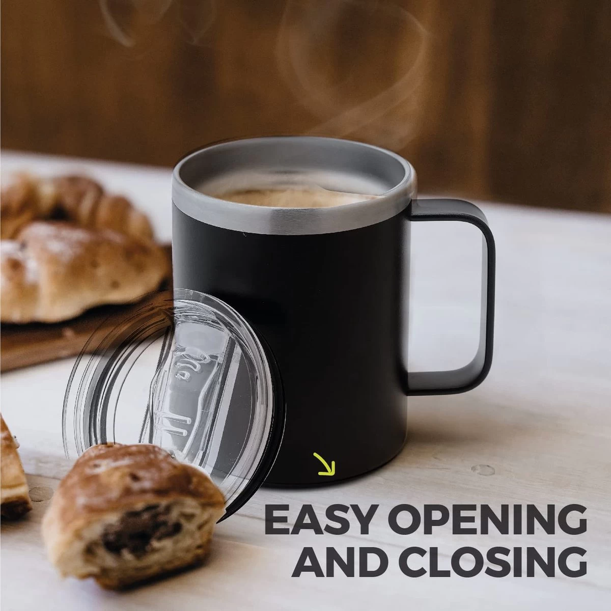 Balibetov 355 Ml Tasse à Café Isotherme à Emporter - Tasse à Café Isotherme En Acier Inoxydable à Emporter - Idéale Pour Les Voyages, Outdoor, Le Thé, Le Vin, La Bière Et Plus Encore (noir) 3 Balibetov 355 Ml Tasse à Café Isotherme à Emporter - Tasse à Café Isotherme En Acier Inoxydable à Emporter - Idéale Pour Les Voyages, Outdoor, Le Thé, Le Vin, La Bière Et Plus Encore (noir) – Image 3