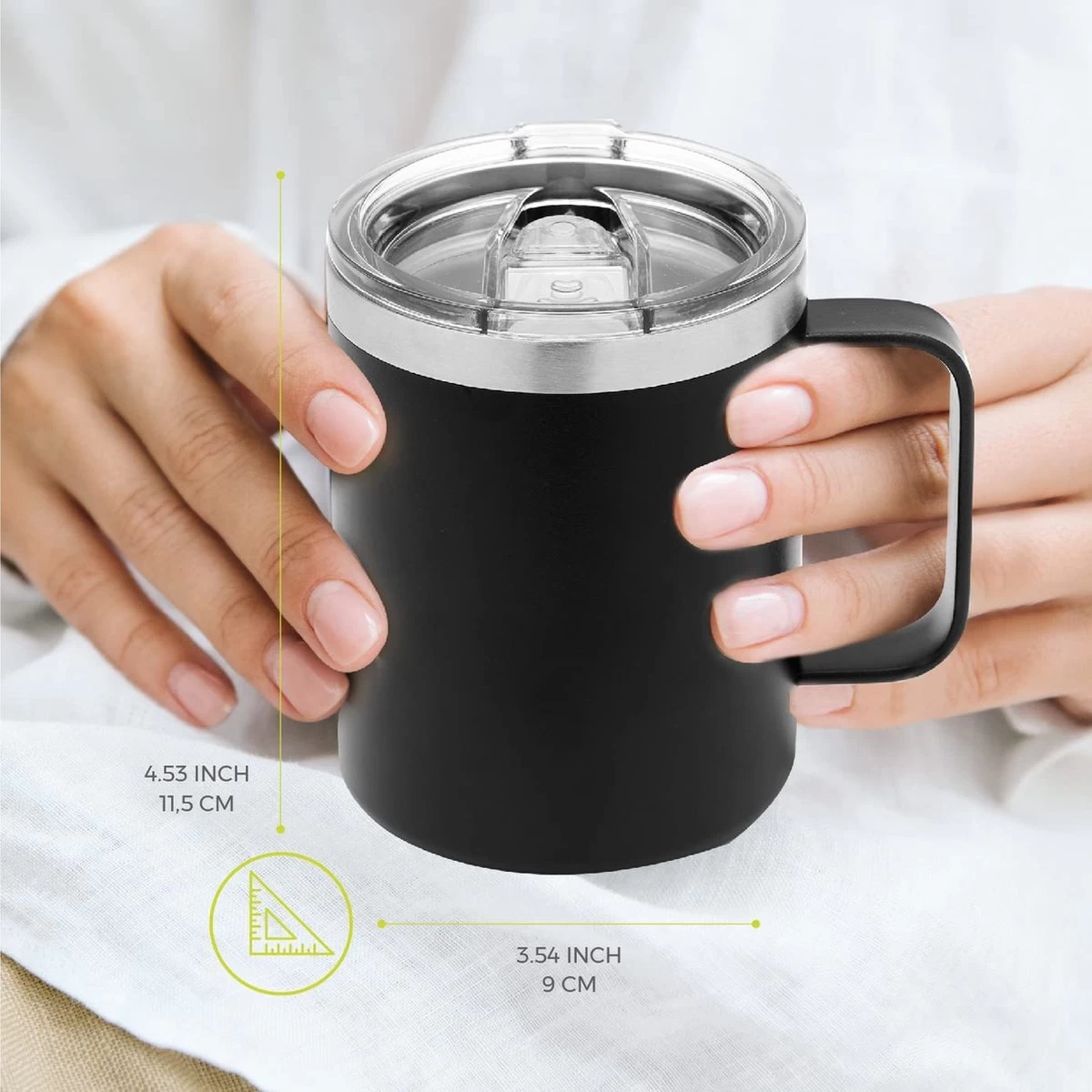 Balibetov 355 Ml Tasse à Café Isotherme à Emporter - Tasse à Café Isotherme En Acier Inoxydable à Emporter - Idéale Pour Les Voyages, Outdoor, Le Thé, Le Vin, La Bière Et Plus Encore (noir) 6 Balibetov 355 Ml Tasse à Café Isotherme à Emporter - Tasse à Café Isotherme En Acier Inoxydable à Emporter - Idéale Pour Les Voyages, Outdoor, Le Thé, Le Vin, La Bière Et Plus Encore (noir) – Image 6