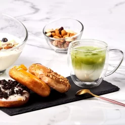 Ensemble De Tasses à Café En Verre à Double Paroi, Verres Isothermes En Verre Transparent Avec Poignées Pour Boissons Chaudes Ou Froides, Par Exemple Café, Latte, Mochiatto, Thé, Ensemble De 4, 250 Ml -Fournitures De Cuisine Boutique 1200x1200 1174