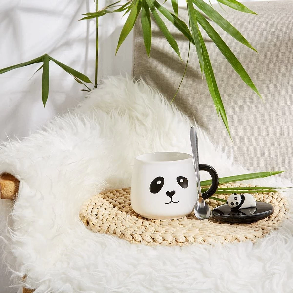 Cadeaux De Tasse De Panda - Meilleurs Cadeaux D'ami Tasses Mignonnes De Tasses De Thé Avec Des Couvercles / Cuillère Pour Des Adolescentes / Amies / épouses / Maman 2 Cadeaux De Tasse De Panda - Meilleurs Cadeaux D'ami Tasses Mignonnes De Tasses De Thé Avec Des Couvercles / Cuillère Pour Des Adolescentes / Amies / épouses / Maman – Image 2