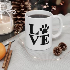 Tasse En Céramique D'amour De Paw , Tasses En Céramique D'amant De Chien, Beau Cadeau Pour Les Propriétaires De Chien, Style Unique Pour Les Amoureux De Chien, D015-047W, 11oz, -Fournitures De Cuisine Boutique 1200x1200 1214
