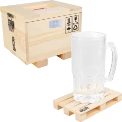 Labyrinth - Verre à Bière Dans Une Boîte En Bois (27x21x21 Cm) Avec Sous-verre En Bois - Chope à Bière 1 Litre - Coffret Cadeau -Fournitures De Cuisine Boutique 1200x1200 1257