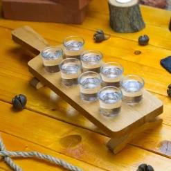 Verres à Shot Décoration Bar Joy Kitchen | Traîneau En Bois | équipé De 8 Verres à Liqueur | Verre à Liqueur | Coups | Accessoires De Bar | Verres De Table De Bar | Jeux à Boire | Porte-verre à Morve | Jeu à Boire Pour Elle Et Lui -Fournitures De Cuisine Boutique 1200x1200 1297