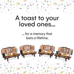 Brynnberg Schnapsbank Mit Jahreszahl - Holz Lorbeerkranz Mit Zahl Engraving - Gift Zum 60 Hochzeitstag Couple Anniversary - Geburtstag Und Pärchen Gift Idea - Schnapsgläser Latte Mit 2 Gläsern -Fournitures De Cuisine Boutique 1200x1200 1304