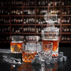 Ensemble De Carafe à Whisky, Ensemble à Whisky, 750 Ml, Carafe à Whisky Avec 4 Verres à Whisky De 20 Ml, Pierres à Whisky, Belle Boîte Cadeau, Whisky, Cadeaux Pour La Fête Des Pères Pour Homme -Fournitures De Cuisine Boutique 1200x1200 1371