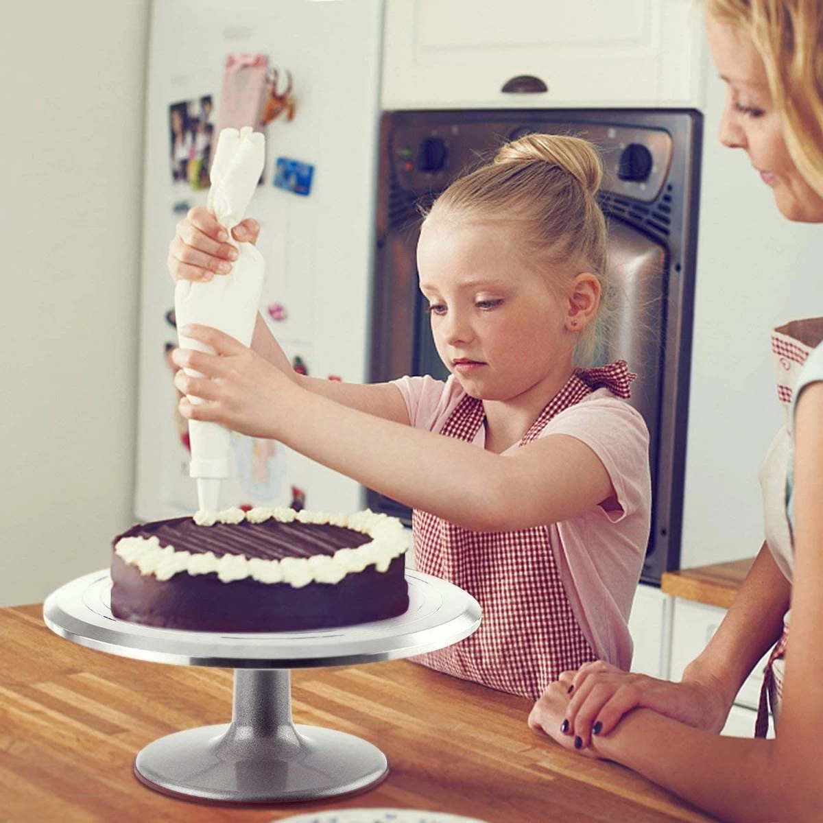 Plateau Tournant Pour Gâteau De 12 Pouces Avec Spatules De Glaçage En Acier Inoxydable (2 Pièces) Et Lisseur En Poudre (3 Pièces) Pour La Cuisson, La Décoration De Gâteaux, La Pâtisserie 2 Plateau Tournant Pour Gâteau De 12 Pouces Avec Spatules De Glaçage En Acier Inoxydable (2 Pièces) Et Lisseur En Poudre (3 Pièces) Pour La Cuisson, La Décoration De Gâteaux, La Pâtisserie – Image 2