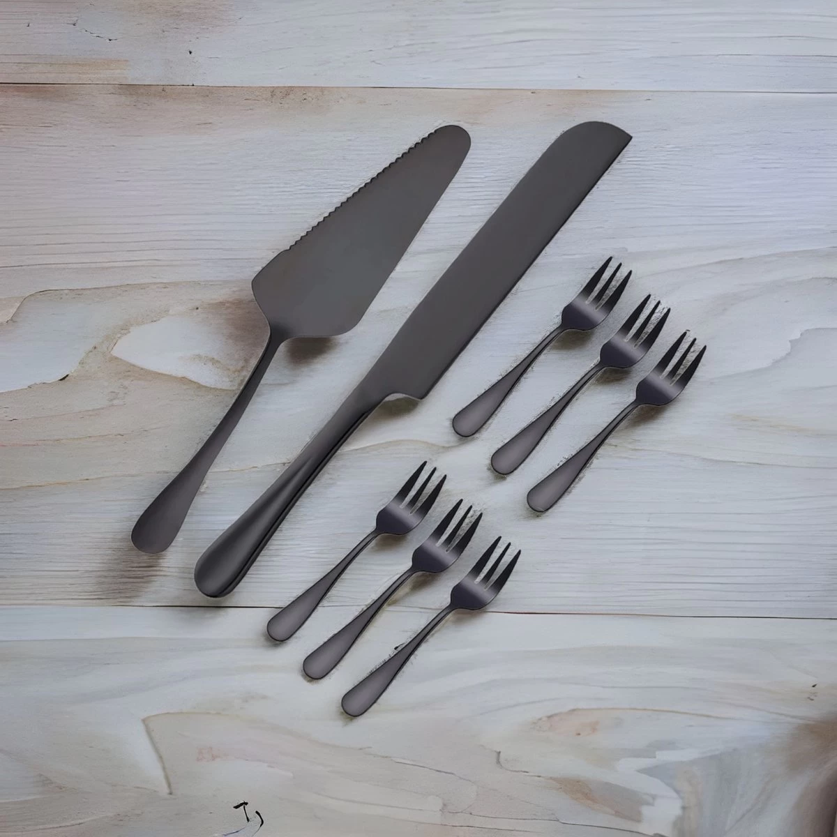 Lot De 8 Gâteaux | Acier Inoxydable Acier Inoxydable | Set De Service à Gâteau 8 Psc | Lave-vaisselle | Couteau à Gâteau Pelle à Gâteau Fourchettes à Gâteau Zwart 1 Lot De 8 Gâteaux | Acier Inoxydable Acier Inoxydable | Set De Service à Gâteau 8 Psc | Lave-vaisselle | Couteau à Gâteau Pelle à Gâteau Fourchettes à Gâteau Zwart