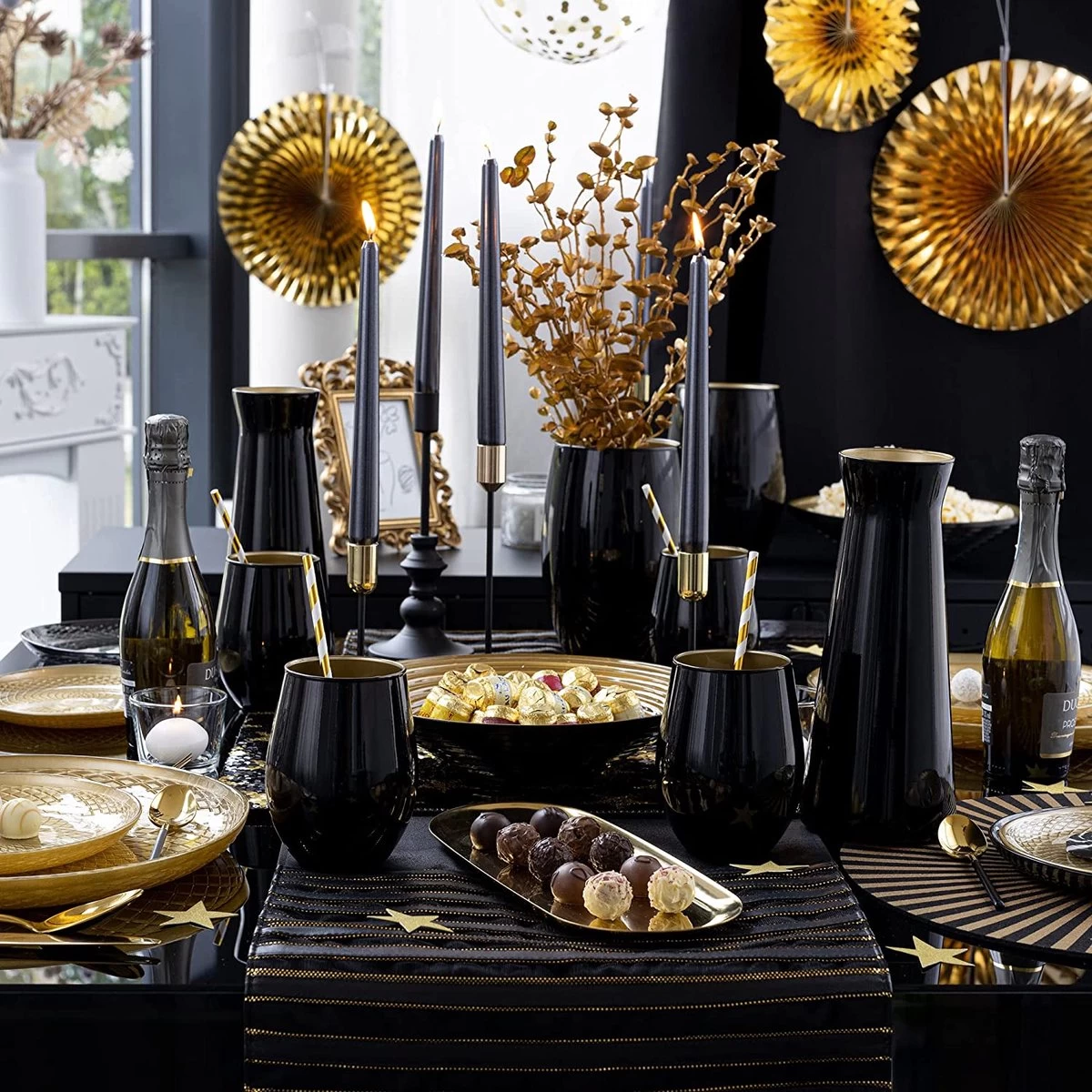 TENDANCE POUR LA MAISON Verres à Eau Colorés Verres à Boire En Verre Coloré De 580 Ml Gobelets Highball Verre à Vin Ensemble De 4 Verres à Boire Grand Gobelet En Verre | Phoebe Great Gatsby | Or Noir 4 TENDANCE POUR LA MAISON Verres à Eau Colorés Verres à Boire En Verre Coloré De 580 Ml Gobelets Highball Verre à Vin Ensemble De 4 Verres à Boire Grand Gobelet En Verre | Phoebe Great Gatsby | Or Noir – Image 4