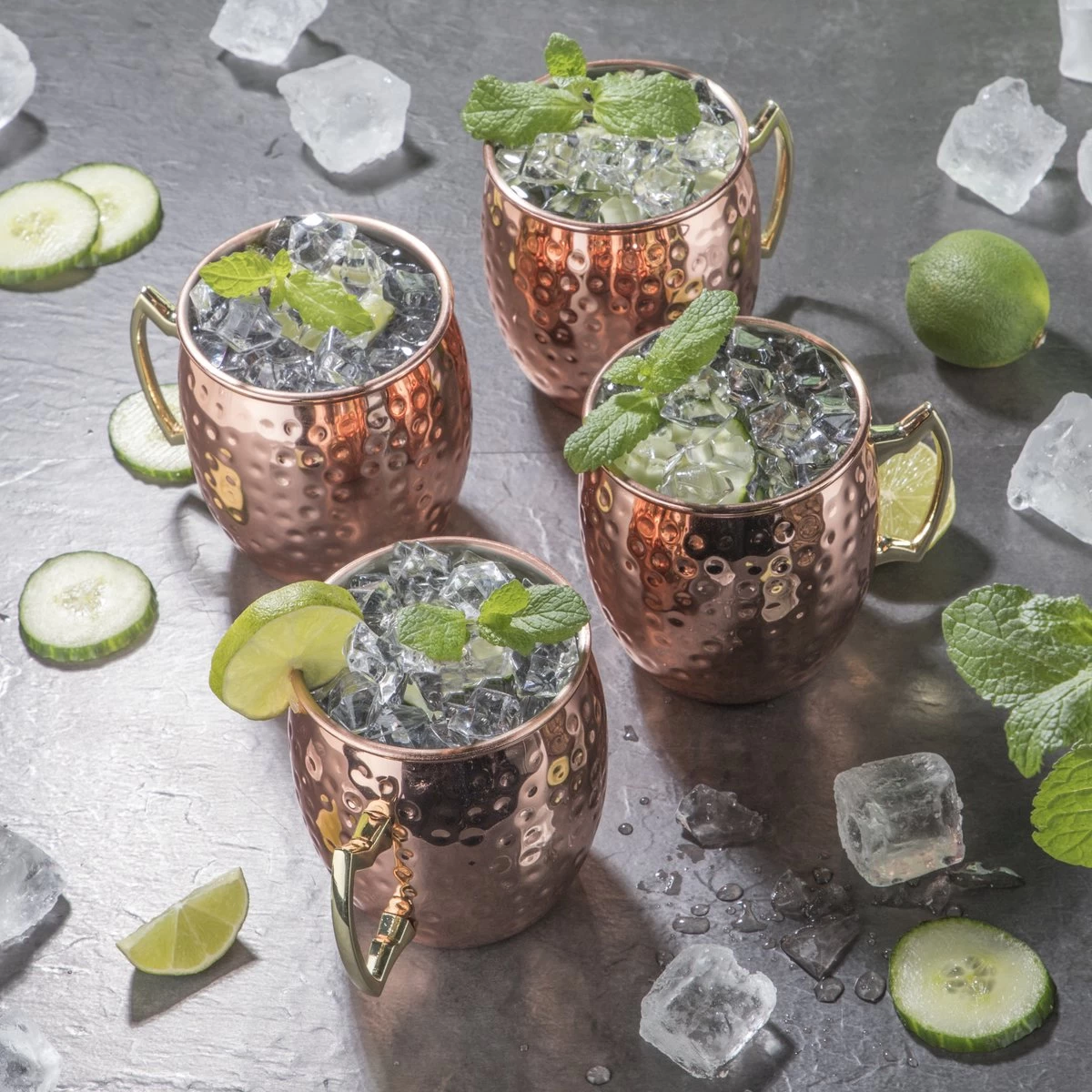 4x Tasses à Cocktail/verres à Cocktail Moscow Mule 500 Ml - Avec Gobelet Doseur En Acier Inoxydable / Taille De Barre 2-en-1 15/30 Ml 2 4x Tasses à Cocktail/verres à Cocktail Moscow Mule 500 Ml - Avec Gobelet Doseur En Acier Inoxydable / Taille De Barre 2-en-1 15/30 Ml – Image 2