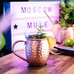 Nava® - Moscow Mule Cups Set De 4-4 X Tasses En Cuivre Pour Moscow Mule Gin Beer - Tasse à Cocktail Martelée - Tasse En Acier Inoxydable Avec Cuivre -Fournitures De Cuisine Boutique 1200x1200 1507