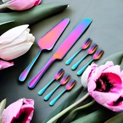 Lot De 8 Gâteaux | Acier Inoxydable Acier Inoxydable | Set De Service à Gâteau 8 Psc | Lave-vaisselle | Couteau à Gâteau Pelle à Gâteau Fourchettes à Gâteau Unicorn