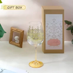 NymphFable Verre à Vin Peint à La Main Kroon Dorée Artisanat Verres à Verres à Vin Peints 15 Oz Cadeau De Nouveauté Pour Les Anniversaires -Fournitures De Cuisine Boutique 1200x1200 1573