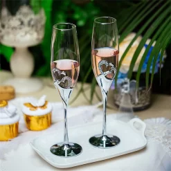 1 Ensemble (2 Pièces) Verres à Vin Créatifs De Haute Qualité Avec Base émail Coloré Cristal Diamant Incrusté En Forme De Coeur Amour Couple Mariage Ensemble De 2 Verres à Champagne Romantique Cadeau Décoration De La Maison -Fournitures De Cuisine Boutique 1200x1200 1587
