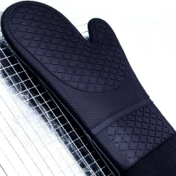 TDR - Siliconen De Gants De Four En Silicone Avec Doublure En Coton Doux, Gants De Four Extra Longs Résistants à La Chaleur Pour La Cuisson, La Cuisson, Les Grillades - Noir -Fournitures De Cuisine Boutique 1200x1200 1612