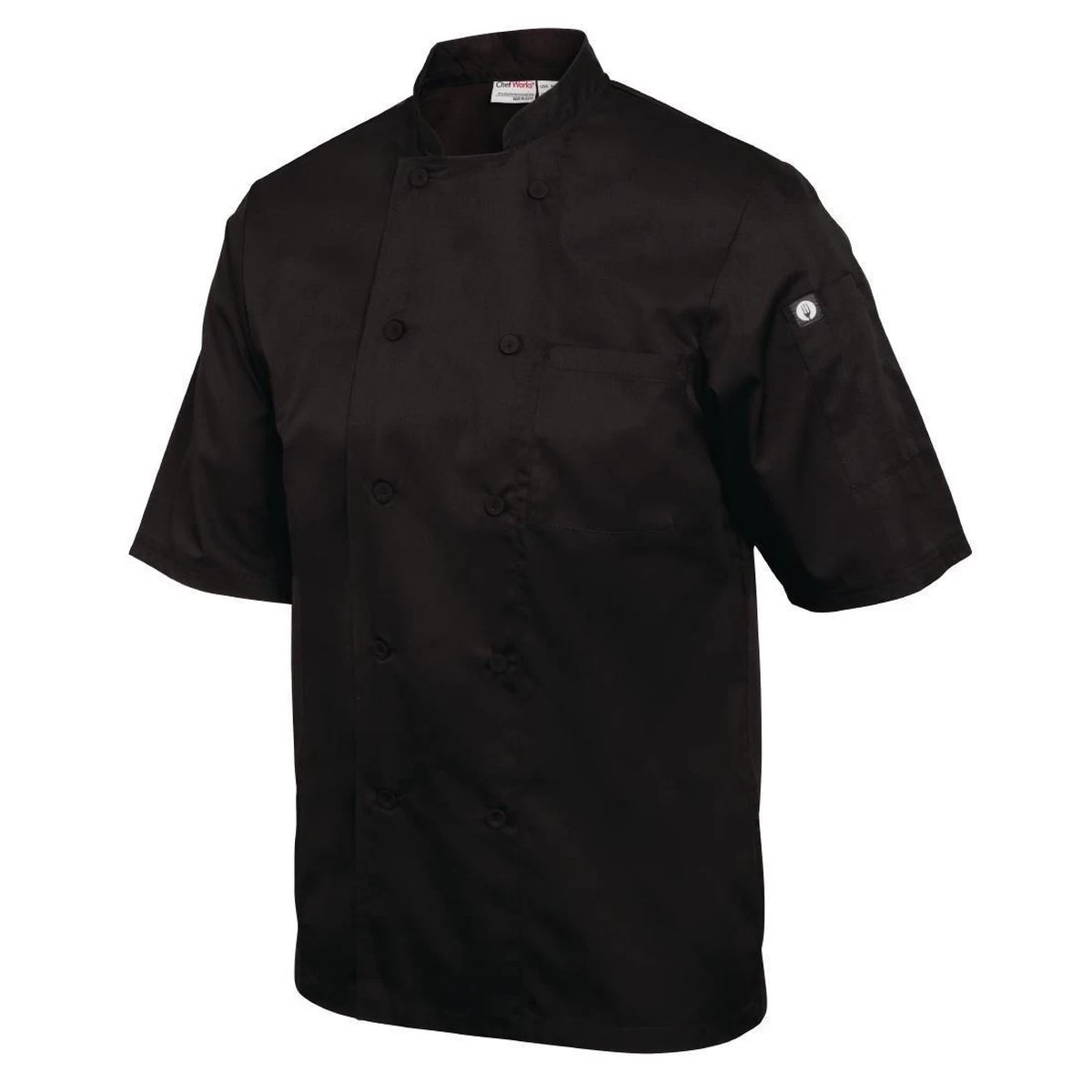 Chef Works Montreal Chef's Jacket Zwart | Coolvent à Manches Courtes - Taille XXL 1 Chef Works Montreal Chef's Jacket Zwart | Coolvent à Manches Courtes - Taille XXL