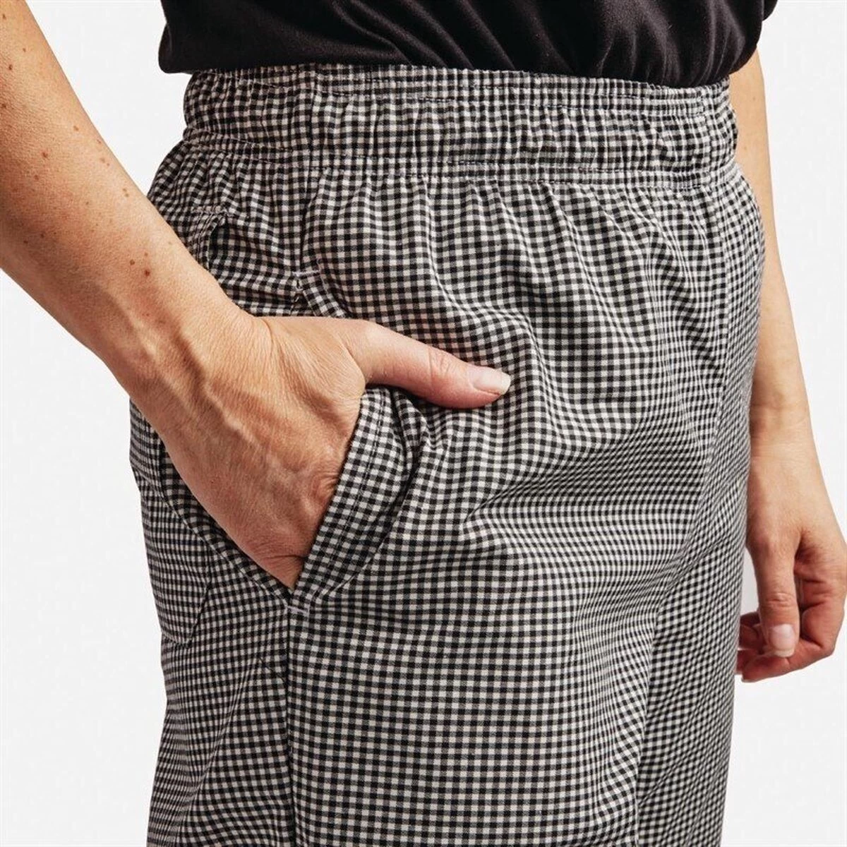 Pantalon De Cuisine Unisexe Easyfit Teflon Whites Avec Petit Carreaux | Blauw& Blanc - Taille XS 2 Pantalon De Cuisine Unisexe Easyfit Teflon Whites Avec Petit Carreaux | Blauw& Blanc - Taille XS – Image 2