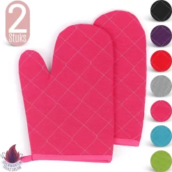 Tavas Dream Gants De Gants De Four Résistants à La Chaleur 2 Pièces | Gant De Four | Katoen, Thermolite | Jusqu'à 220°C | Rose