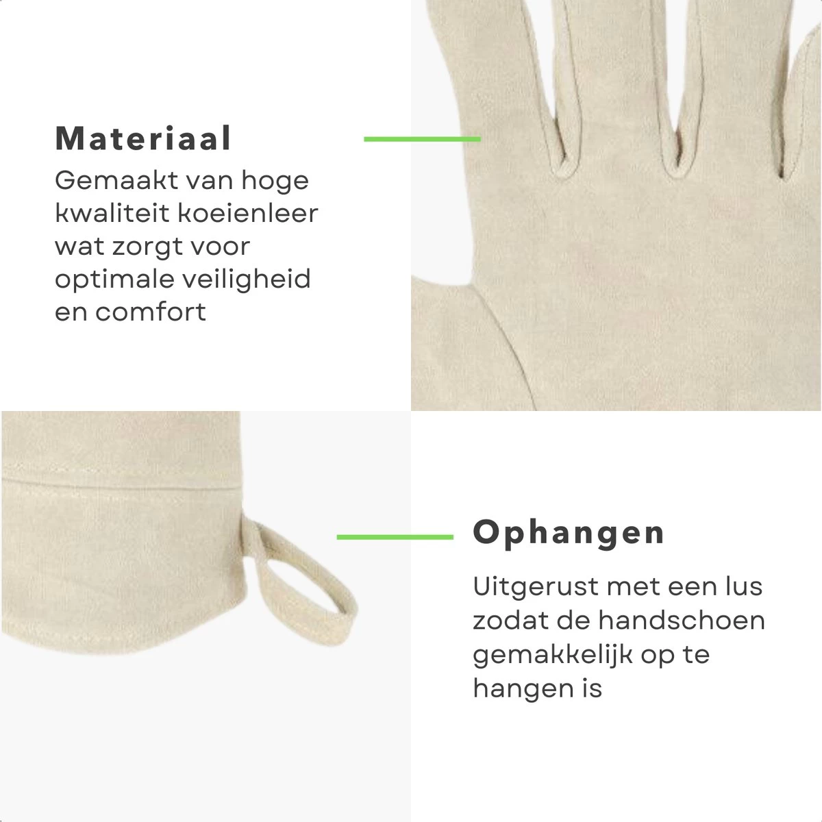 Gant De BBQ En Cuir Cheqo® - Gant De Barbecue - Gant De Four Ignifuge - 36 Cm - Résistant à La Chaleur - Avec Boucle De Suspension - Accessoire De BBQ 2 Gant De BBQ En Cuir Cheqo® - Gant De Barbecue - Gant De Four Ignifuge - 36 Cm - Résistant à La Chaleur - Avec Boucle De Suspension - Accessoire De BBQ – Image 2