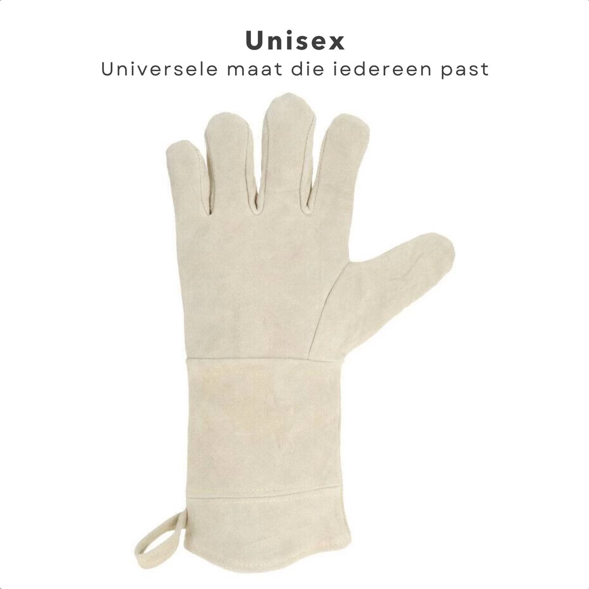 Gant De BBQ En Cuir Cheqo® - Gant De Barbecue - Gant De Four Ignifuge - 36 Cm - Résistant à La Chaleur - Avec Boucle De Suspension - Accessoire De BBQ 6 Gant De BBQ En Cuir Cheqo® - Gant De Barbecue - Gant De Four Ignifuge - 36 Cm - Résistant à La Chaleur - Avec Boucle De Suspension - Accessoire De BBQ – Image 6