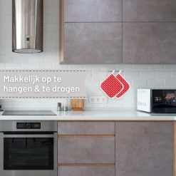 Gant De Cuisine Avec Manique Gants De Four - Pois Blancs Katoen , Maniques Résistant à La Chaleur Jusqu'à 200°C Set De 2 Maniques Et Gants De Four Set Gants De Four -Fournitures De Cuisine Boutique 1200x1200 1702