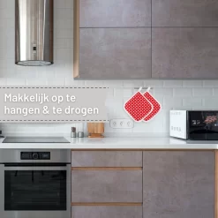 TAVAS Lot De 2 Maniques à Pois Blancs Résistants à La Chaleur Katoen, Thermolite Jusqu'à 200 °C -Fournitures De Cuisine Boutique 1200x1200 1731