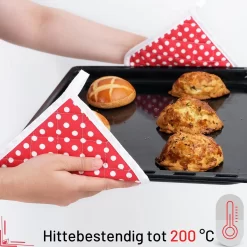 TAVAS Lot De 2 Maniques à Pois Blancs Résistants à La Chaleur Katoen, Thermolite Jusqu'à 200 °C -Fournitures De Cuisine Boutique 1200x1200 1734