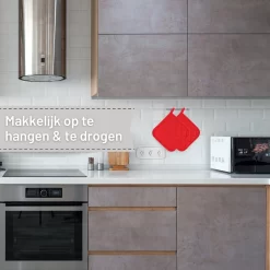 TAVAS Belles Maniques Rouges 2 Pièces Résistant À La Chaleur Pot Lapping Set Katoen, Thermolite Jusqu'à 220°C -Fournitures De Cuisine Boutique 1200x1200 1753