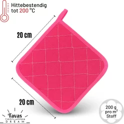 Tavas Dream Maniques Résistantes à La Chaleur 8 Pièces Rose Gant De Maniques Katoen, Thermolite Jusqu'à 220°C -Fournitures De Cuisine Boutique 1200x1200 1761