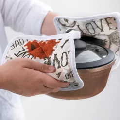 Maniques Tavas Résistantes à La Chaleur | 2 Pièces | Katoen, Thermolite | Jusqu'à 220°C | Amour - Marron -Fournitures De Cuisine Boutique 1200x1200 1783