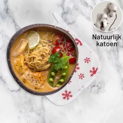 Maniques Beautiful Snowflake Pot Holders 2 Pieces Résistant à La Chaleur Pot Lapping Set Katoen, Thermolite Jusqu'à 220°C -Fournitures De Cuisine Boutique 1200x1200 1790