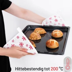 Maniques Beautiful Snowflake Pot Holders 2 Pieces Résistant à La Chaleur Pot Lapping Set Katoen, Thermolite Jusqu'à 220°C -Fournitures De Cuisine Boutique 1200x1200 1793