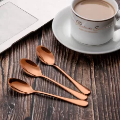 Set De 12 Cuillères à Café Ovales - Cuillères à Café - Acier Inoxydable - Cuillères à Café - Petites Cuillères à Café & Thé - Or Rose -Fournitures De Cuisine Boutique 1200x1200 180