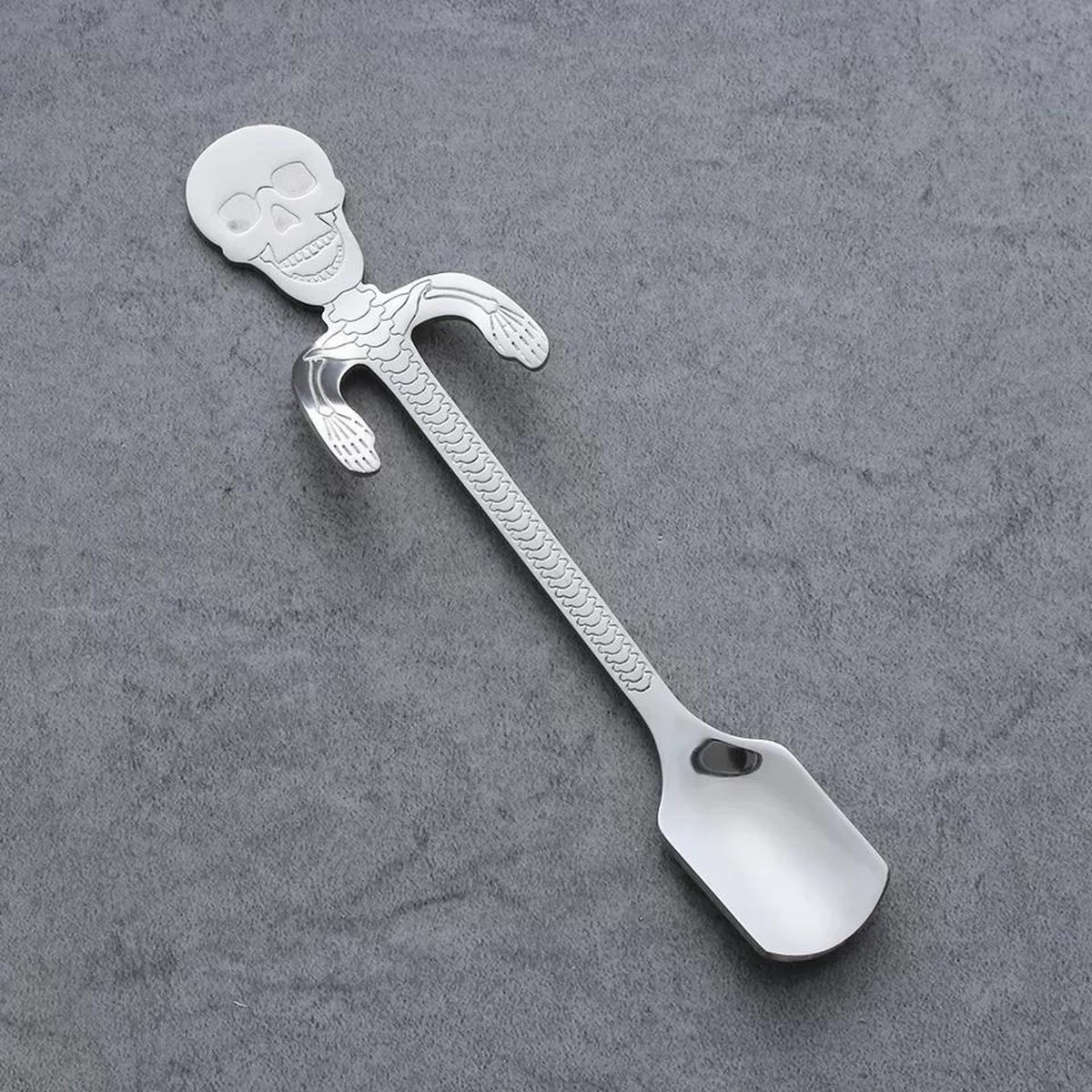 12 Cuillères à Café Squelette - Cuillère à Café En Acier Inoxydable - Cuillère à Thé Et à Café - Argent 2 12 Cuillères à Café Squelette - Cuillère à Café En Acier Inoxydable - Cuillère à Thé Et à Café - Argent – Image 2