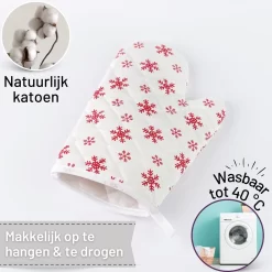 Gants De Four Moois Flocon De Neige 2 Pièces Gants De Cuisine Résistant à La Chaleur Gant De Cuisine En Katoen, Thermolite Jusqu'à 220°C -Fournitures De Cuisine Boutique 1200x1200 1820