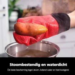 SWILIX De Gants De Four 2 Pièces - Gants De Four - Gant De Four En Siliconen - Gant De BBQ - Extra Long - Rouge -Fournitures De Cuisine Boutique 1200x1200 1856