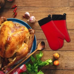 SWILIX De Gants De Four 2 Pièces - Gants De Four - Gant De Four En Siliconen - Gant De BBQ - Extra Long - Rouge -Fournitures De Cuisine Boutique 1200x1200 1858
