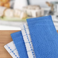 Handdoeken De 6 Essuies De Vaisselle Et 6 Tabourets De Bar, Blauw Et Wit -Fournitures De Cuisine Boutique 1200x1200 1898