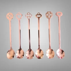 ESSENTIALS73 Luxe Teaspoon - Coffee Spoon Set Of 6 Couleur Or Rose - Or Rose - Cuillères - Cuillère à Café - Cuillère à Café - Cuillère à Café - Cuillère - Café - Thee - Cuillère -Fournitures De Cuisine Boutique 1200x1200 259