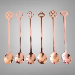 ESSENTIALS73 Luxe Teaspoon - Coffee Spoon Set Of 6 Couleur Or Rose - Or Rose - Cuillères - Cuillère à Café - Cuillère à Café - Cuillère à Café - Cuillère - Café - Thee - Cuillère -Fournitures De Cuisine Boutique 1200x1200 260