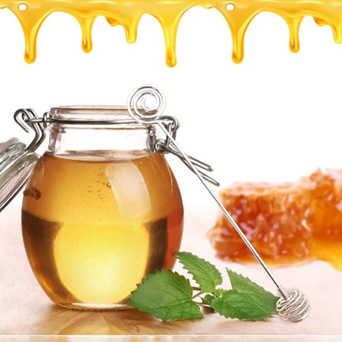 Cuillère à Miel Avec Poignées Incurvées, Louche à Miel, Cuillère à Miel à Long Manche En Acier Inoxydable, Utile Pour Tremper Le Miel, Le Sirop, Remuer Le Café, Les Boissons, Le Lait 3 Cuillère à Miel Avec Poignées Incurvées, Louche à Miel, Cuillère à Miel à Long Manche En Acier Inoxydable, Utile Pour Tremper Le Miel, Le Sirop, Remuer Le Café, Les Boissons, Le Lait – Image 3