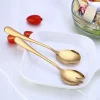 Salade WiseGoods Premium Cuillère Et Fourchette - Couverts à Salade - Cuillères De Service - Cuisine - Couverts à Salade - Cuillères à Servir De Service - 2 Pièces - Or