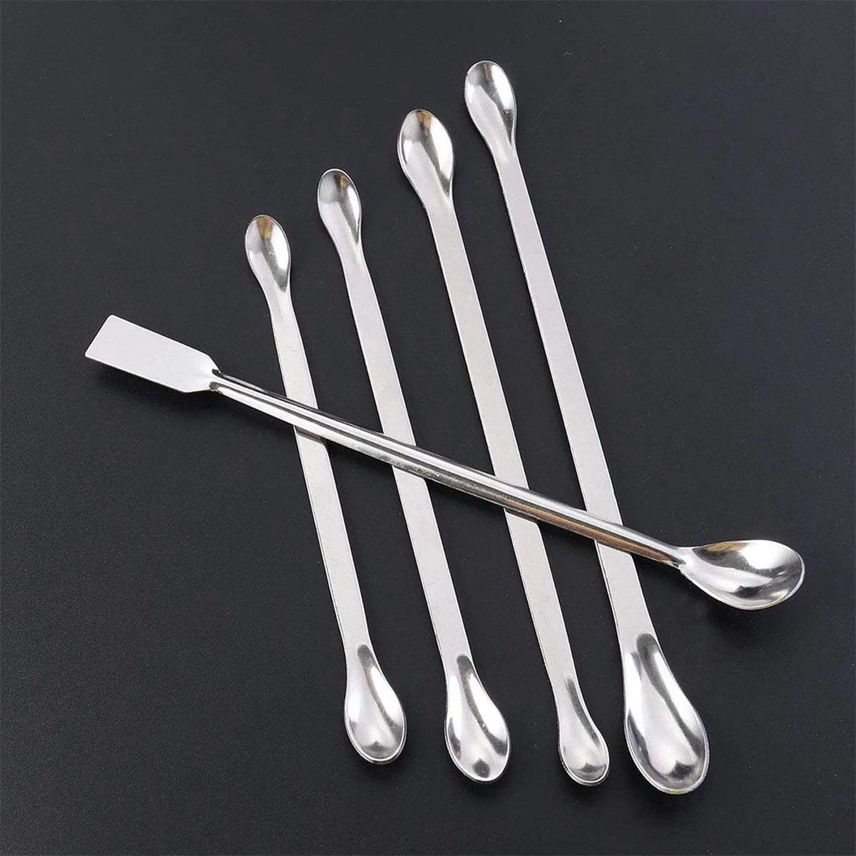 Micro Cuillère En Acier Inoxydable, Cuillère à échantillon De Laboratoire Réactif, Cuillère à Grattoir De Laboratoire, Mini Micro Cuillère 10 Paquets 4 Têtes Simples, 4 Têtes Doubles, 2 Têtes Carrées (Argent) 3 Micro Cuillère En Acier Inoxydable, Cuillère à échantillon De Laboratoire Réactif, Cuillère à Grattoir De Laboratoire, Mini Micro Cuillère 10 Paquets 4 Têtes Simples, 4 Têtes Doubles, 2 Têtes Carrées (Argent) – Image 3