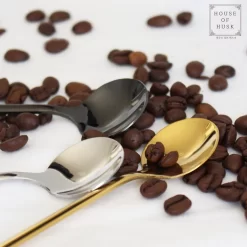 Ensemble De Cuillères à Café House Of Set - 13 Centimètres - Or - Cuillère à Café - Design Rond - Acier Inoxydable - 12 Pièces -Fournitures De Cuisine Boutique 1200x1200 40