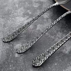 BEWOS 30 Pièces Finition Satinée, Noir, Mat, Acier Inoxydable, Couverts Avec Couteau, Fourchette, Cuillère, Vaisselle Pour 6 Personnes, Va Au Lave-vaisselle / Facile à Nettoyer 9 BEWOS 30 Pièces Finition Satinée, Noir, Mat, Acier Inoxydable, Couverts Avec Couteau, Fourchette, Cuillère, Vaisselle Pour 6 Personnes, Va Au Lave-vaisselle / Facile à Nettoyer -Fournitures De Cuisine Boutique 1200x1200 42